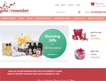 Tablet Screenshot of gifts2remember.com.au